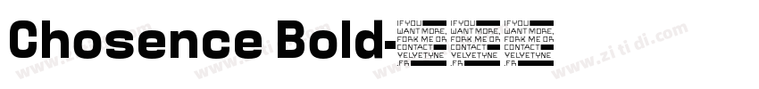 Chosence Bold字体转换